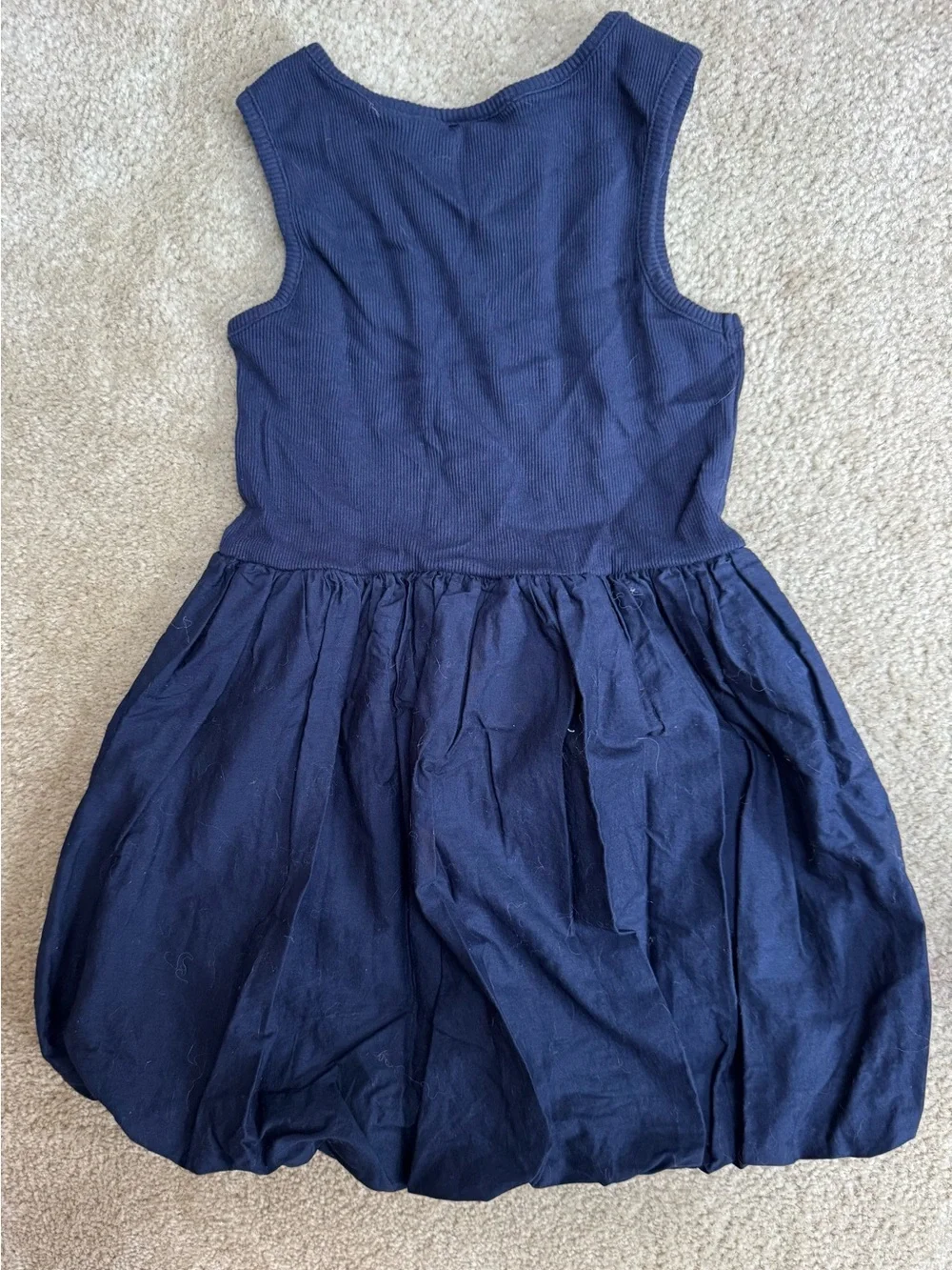 GAP Sz S (6/7) Navy Ribbed Knit Top